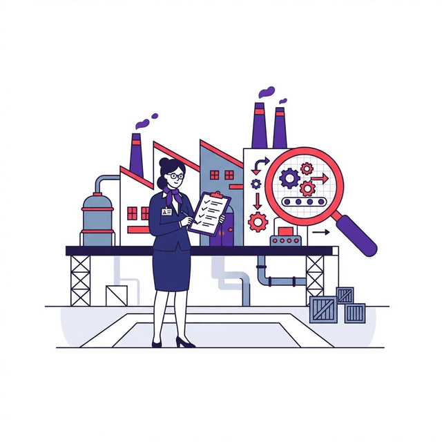 Auditor conducting an on-site audit
